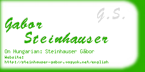 gabor steinhauser business card